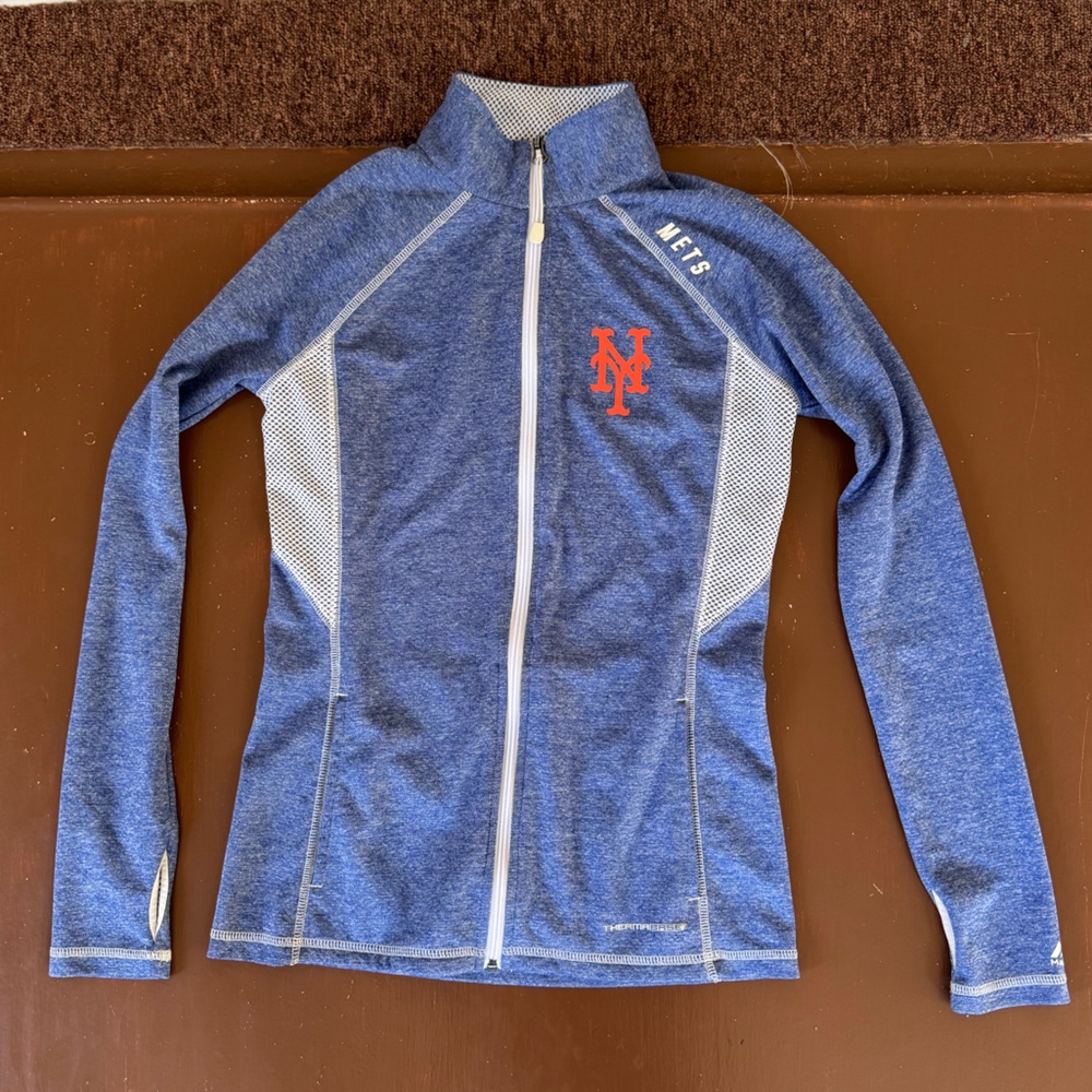 Majestic‎ Blue & White New York Mets Full-Zip Athletic Jacket. Small